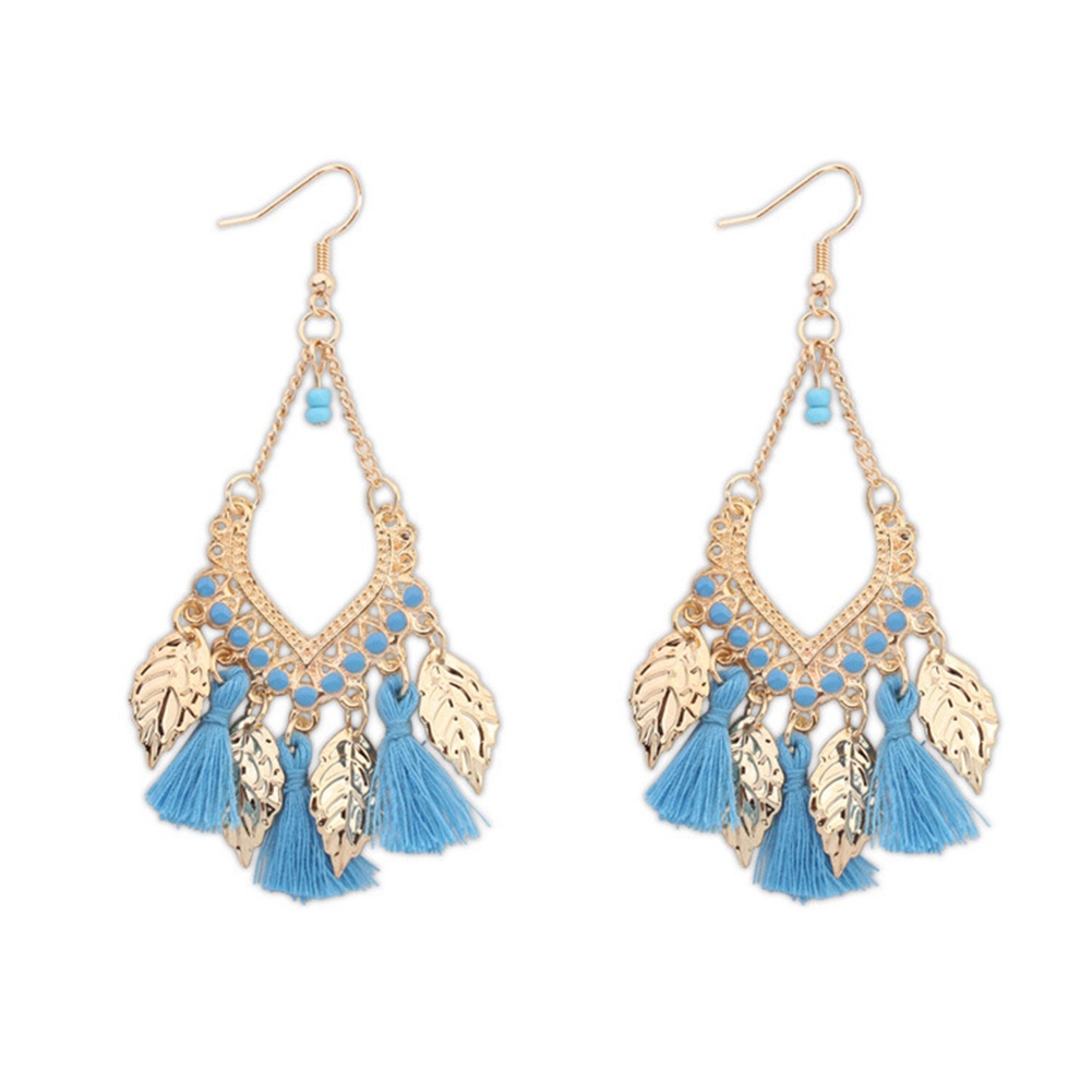 Bông tai trang trí lá phong cách Bohemian thời trang cho nữ