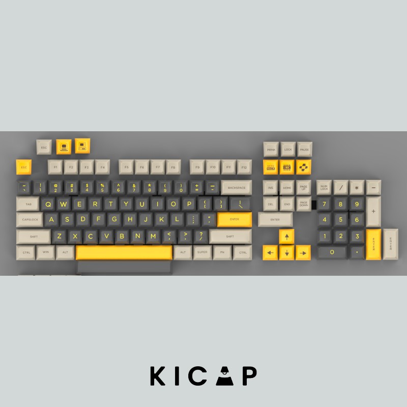 Bộ keycap SA Màn hình vàng tráng men - Kicap