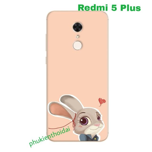 Xiaomi Redmi 5 Plus ốp lưng dẻo in 3D hình dễ thương