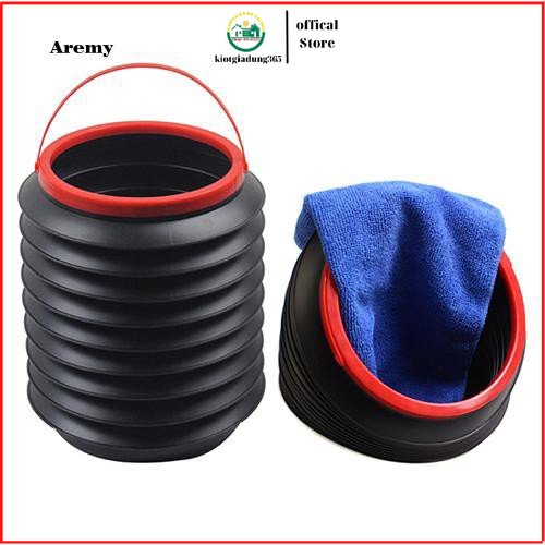 Thùng mini gấp gọn trên ô tô đựng rác,đựng đồ dùng tiện ích dùng như 1 cái xô để đựng nước hay thu nhỏ lại