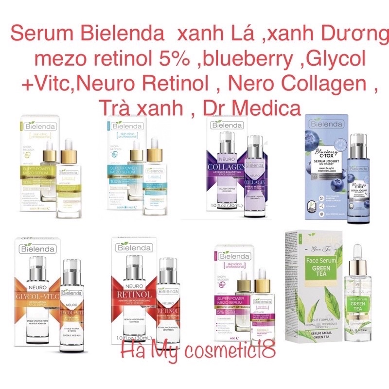 Serum bielenda nhiều loại