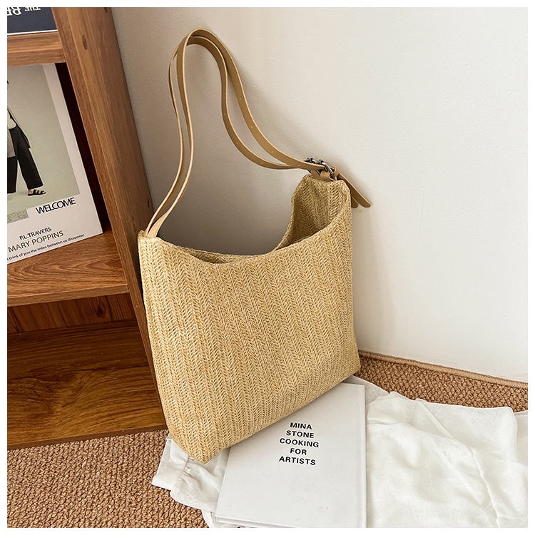 Túi Đan Rơm Đeo Một Bên Vai Sức Chứa Lớn Nhỏ Mới Mùa Hè Cho Nữ