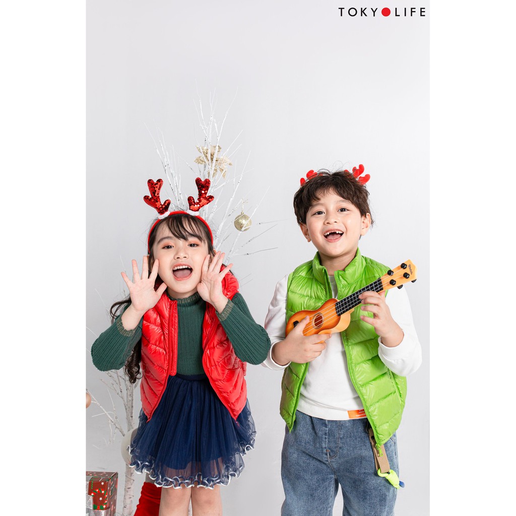 Áo khoác lông vũ ghile Trẻ em TOKYOLIFE gile 3 lớp I3JCK601F