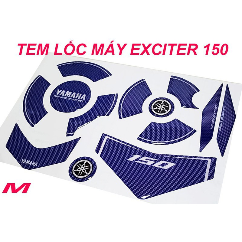 BỘ TEM NỔI LỐC MÁY EXCITER 150 -DẦY