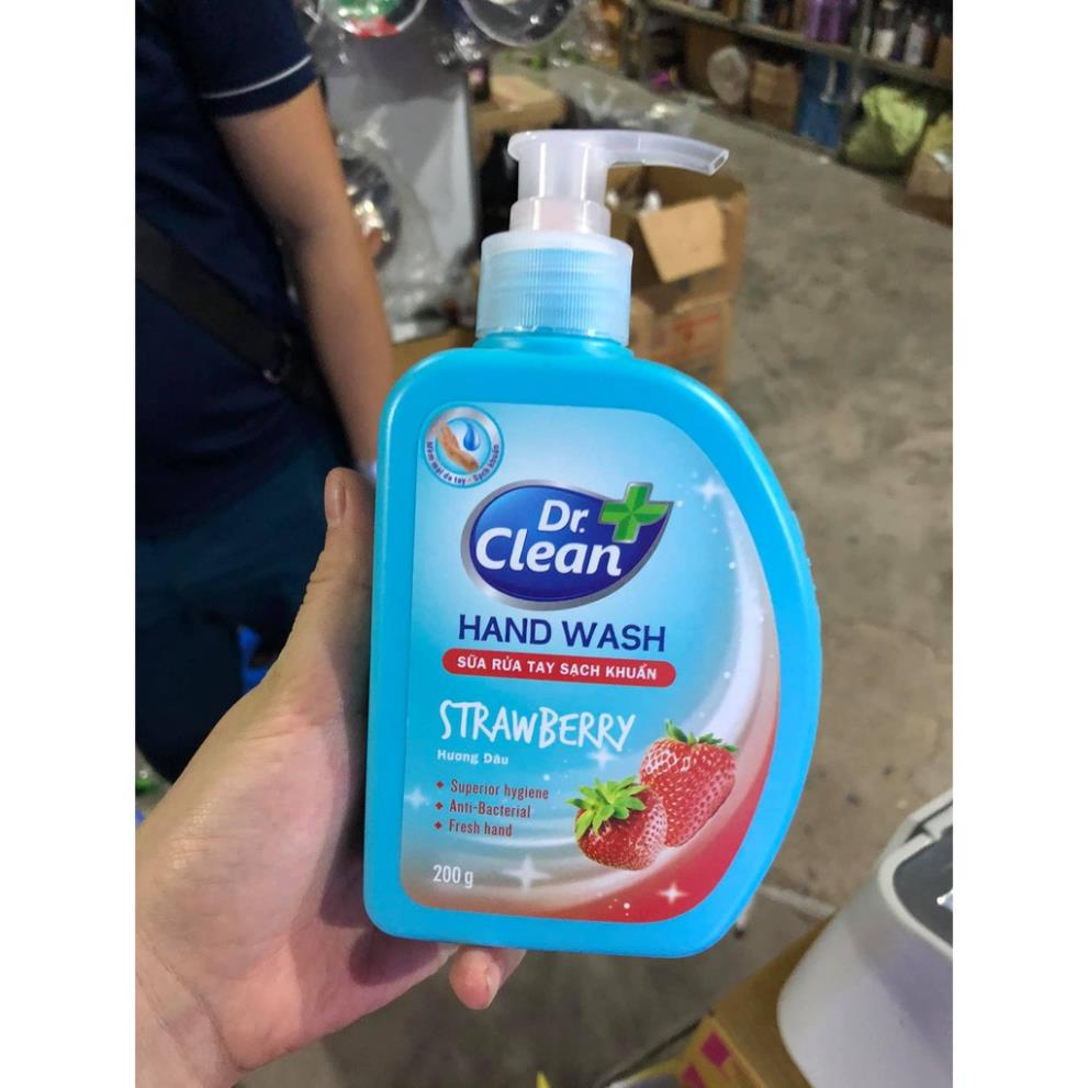 (giá sỉ = lẻ) Nước rửa tay DR CLEAN hương hoa quả 200ML