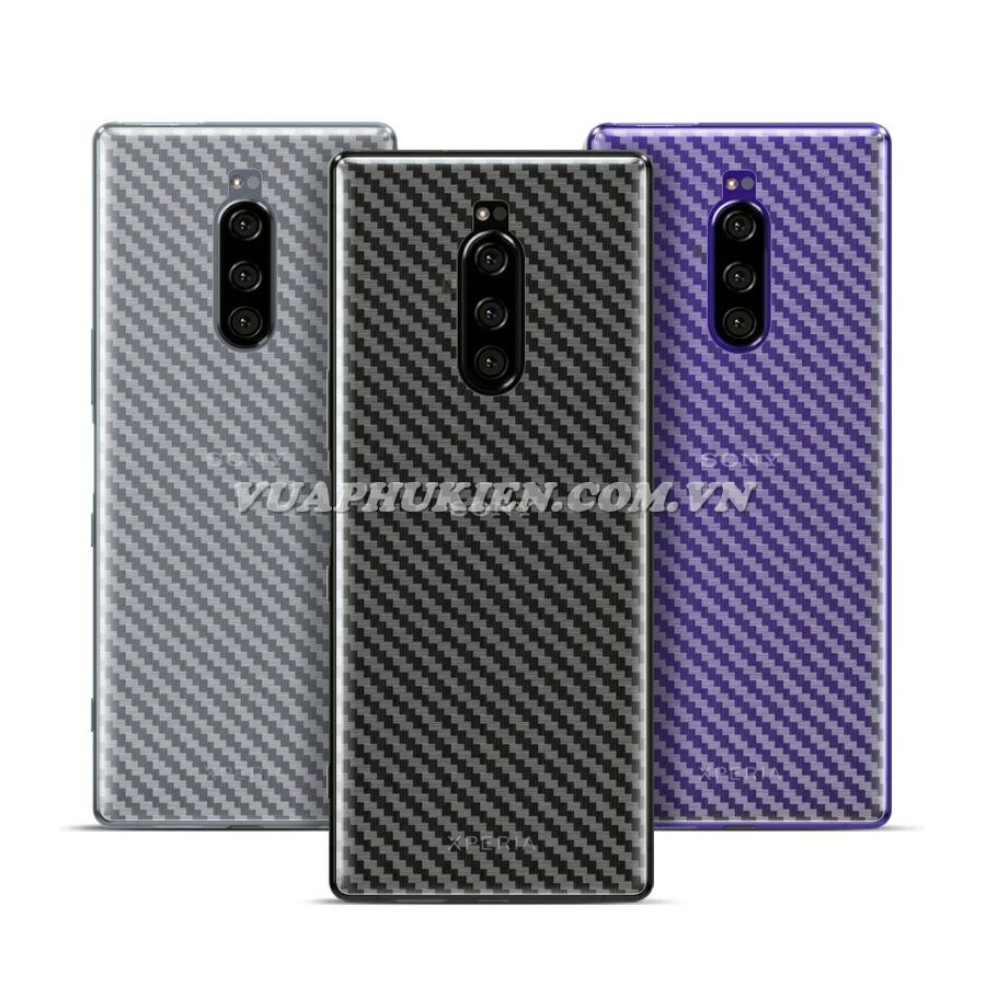 Tấm dán vân Carbon 3D mặt lưng cho Sony Xperia XZ4, XZ3, XZ2, XZ1, XZs, XZ, XZ Premium, XZ2 Premium, Z5 Premium