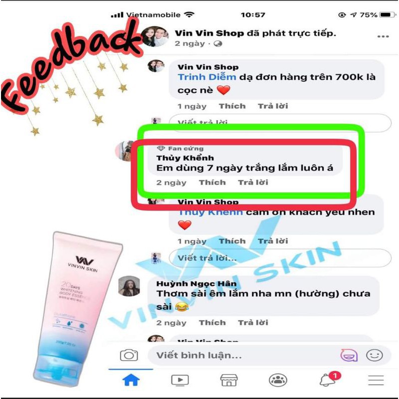 [FREESHIP,] CHÍNH HÃNG )Combo truyền trắng body 20 ngày sữa tắm + kem body vinvin skin | BigBuy360 - bigbuy360.vn