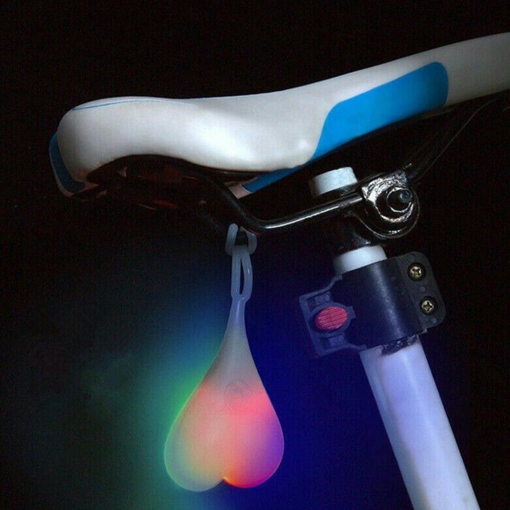 ⚡Trong kho⚡ Silicone đèn led hậu hình quả trứng cho xe đạp