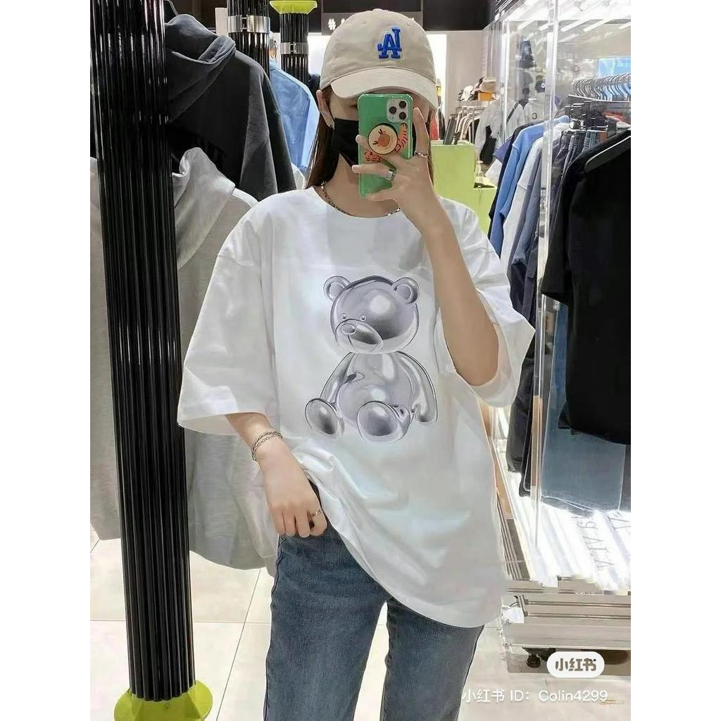 Áo thun Unisex  ADLV Gấu Thủy tinh, Áo phông dáng rộng tay lỡ, Form oversize Nam nữ, chất liệu cotton 100%