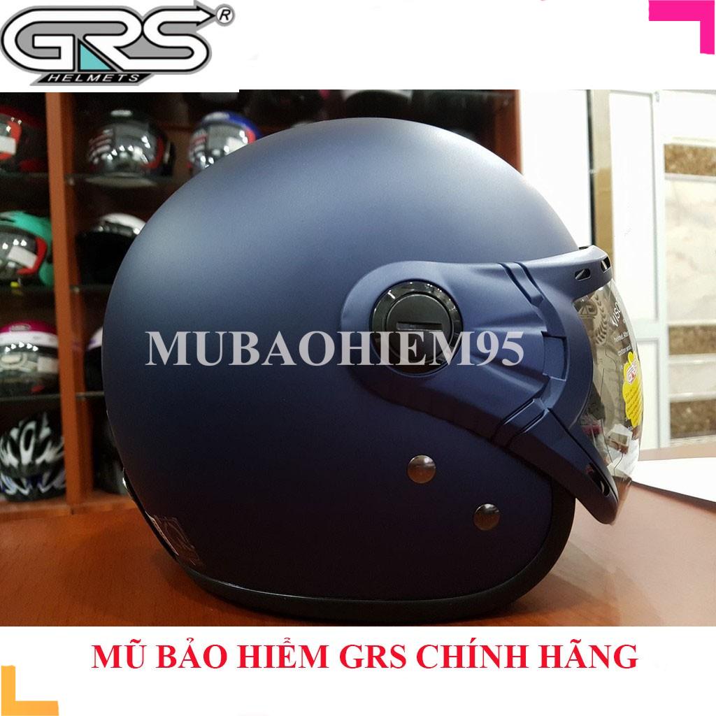 ♥️ Shop Uy Tín ♥️Mũ bảo hiểm 3/4 có kính GRS A368k, Hàng chính hãng, Nhiều màu Chọn màu