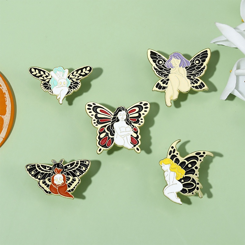 Ghim Cài Áo Hình Cánh Bướm Tráng Men Thời Trang Cho Bạn Bè