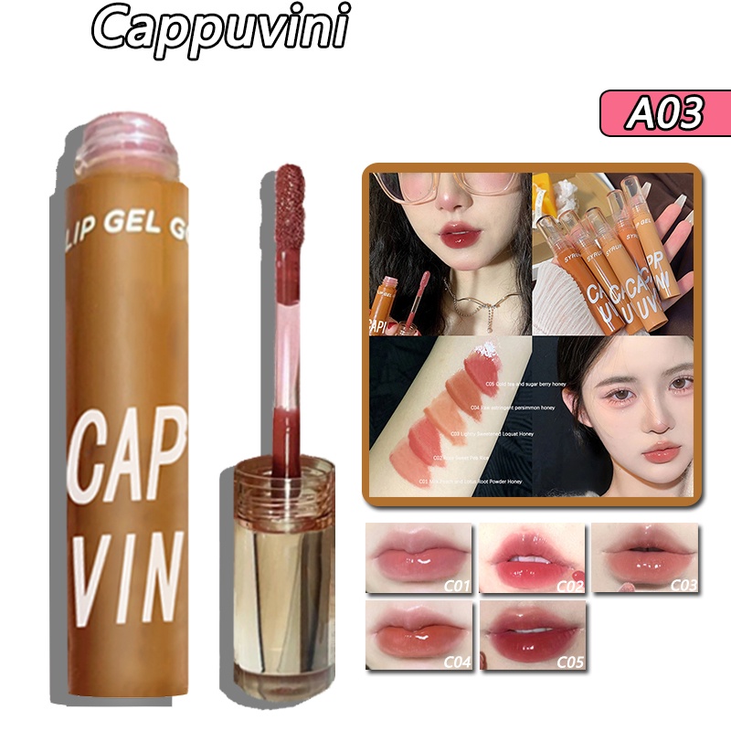 Son bóng CAPPUVINI TF-A03 dạng lỏng tiện dụng 4g