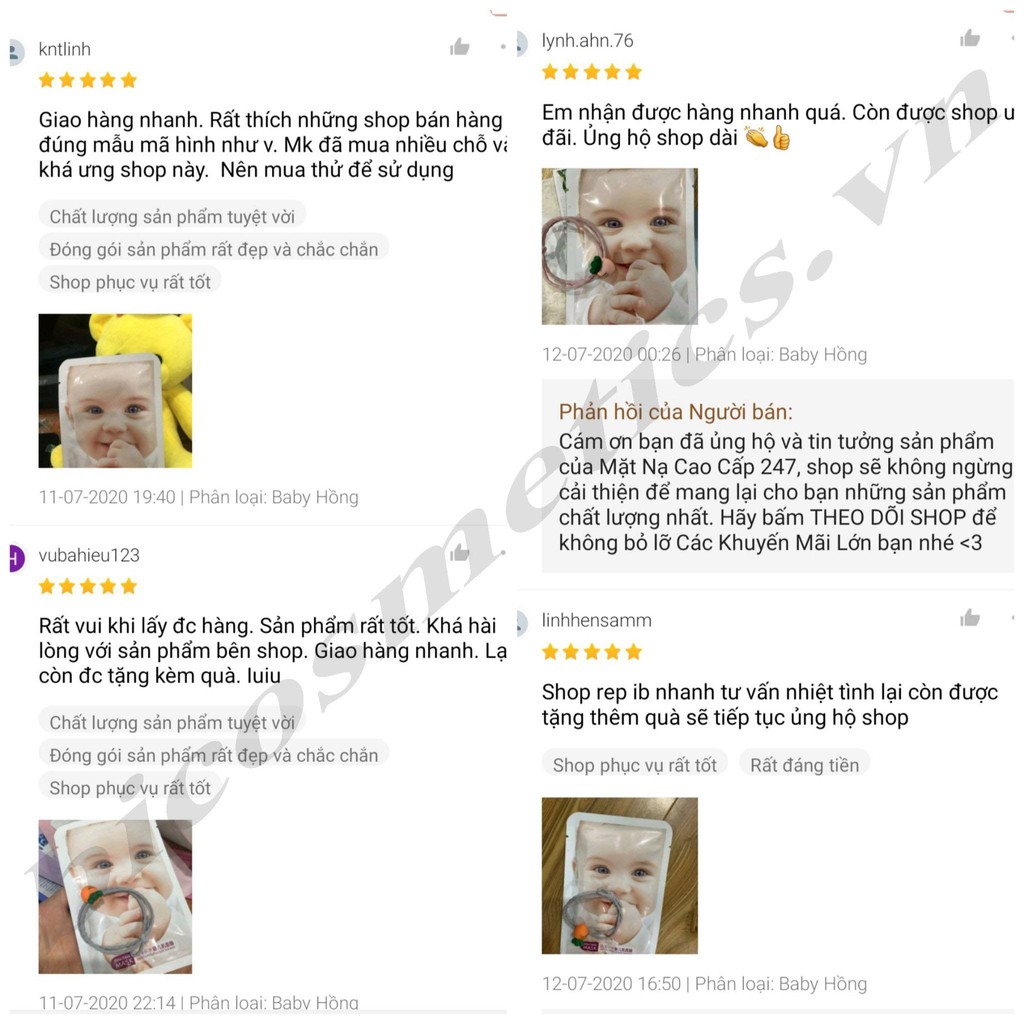 Mặt Nạ 💝 Mặt Nạ Dưỡng Da Baby Skin Bioaqua Cao Cấp LẺ MIẾNG Nội Địa Trung CHÍNH HÃNG 💝 [Mat Na] | Thế Giới Skin Care