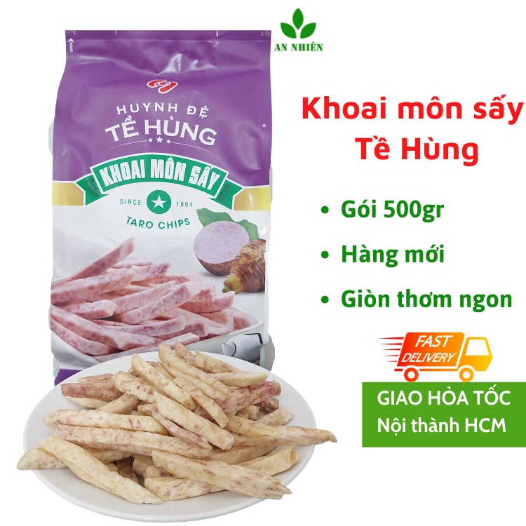 Khoai môn sấy Tề Hùng hàng nguyên giòn ngon 500gr