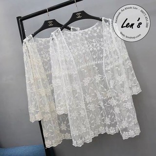 Áo Khoác Ren Đi Biển Hoa Nhí Dáng Vừa