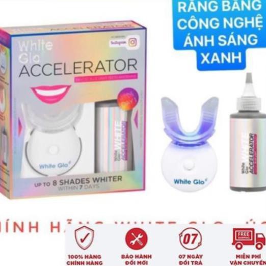 [ Hàng ÚC] Máy làm trắng răng bằng ánh sáng xanh White Glo White Accelerator Blue Light Teeth Whitening System