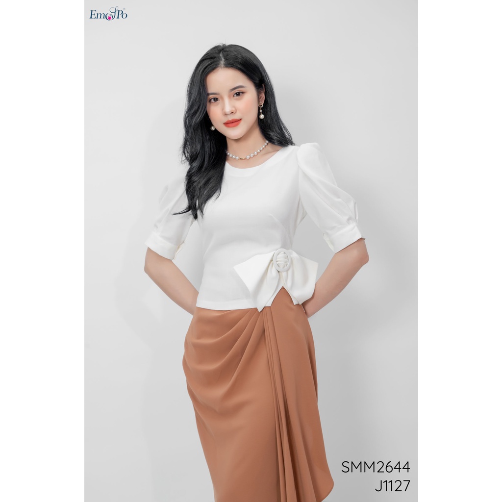 Chân váy juyply trước, bèo 1 bên Emspo J1127