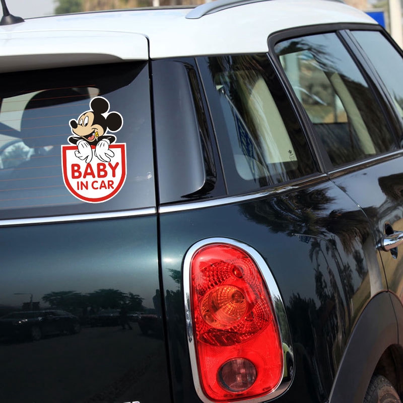 Miếng Dán Trang Trí Xe Hơi Phản Quang Họa Tiết Hoạt Hình Baby In Car