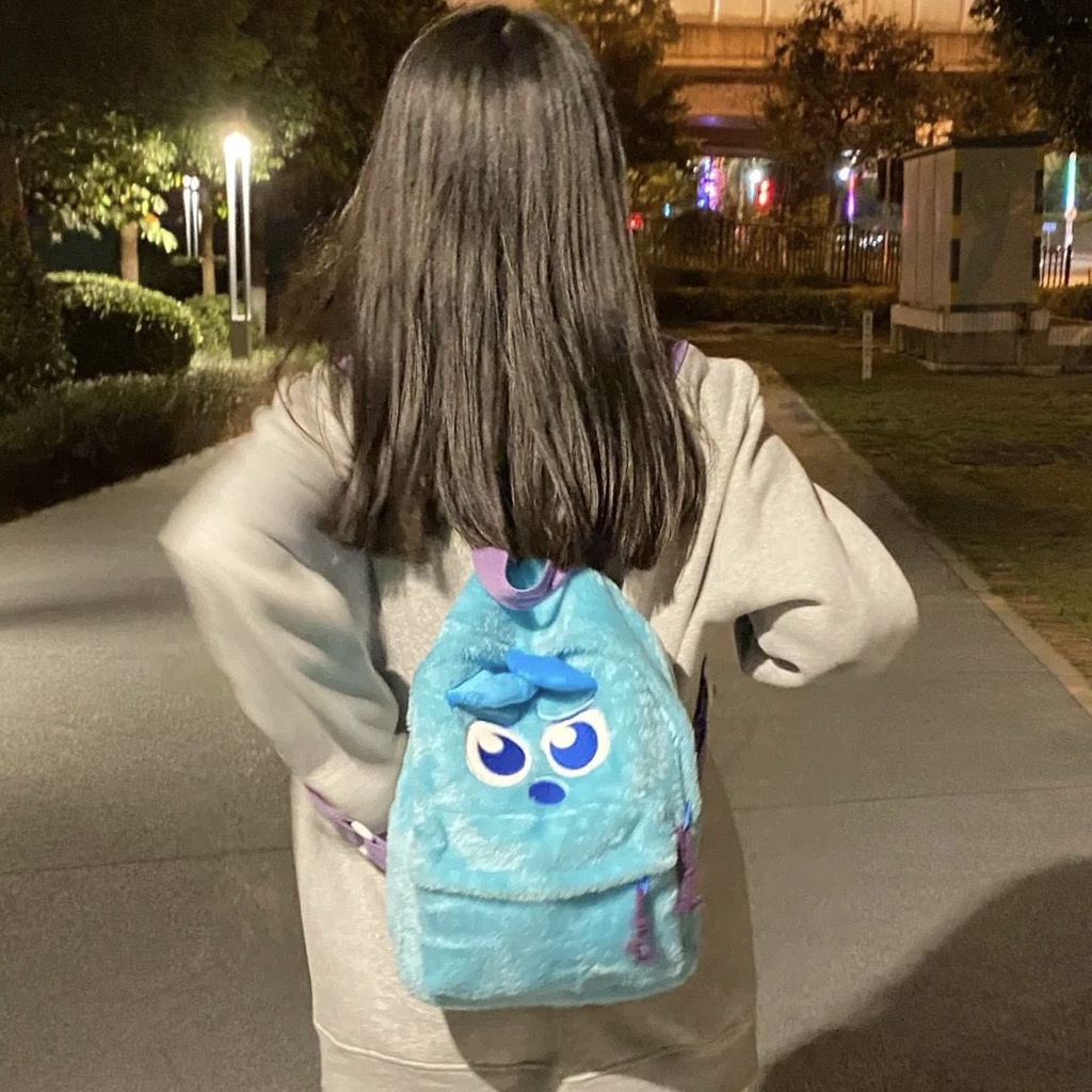 Ba lô Winnie the Pooh nhồi bông dễ thương Winnie the Pooh Chipmunk School - Disney gốc Nhật Bản - Vừa với máy tính 13&quot;