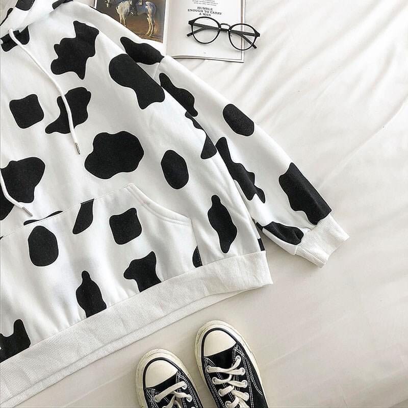 Áo Hoodie/ Áo Khoác Nỉ Bông Bò Sữa Form Rộng Unisex Nam Nữ HOT TREND 2021 | BigBuy360 - bigbuy360.vn