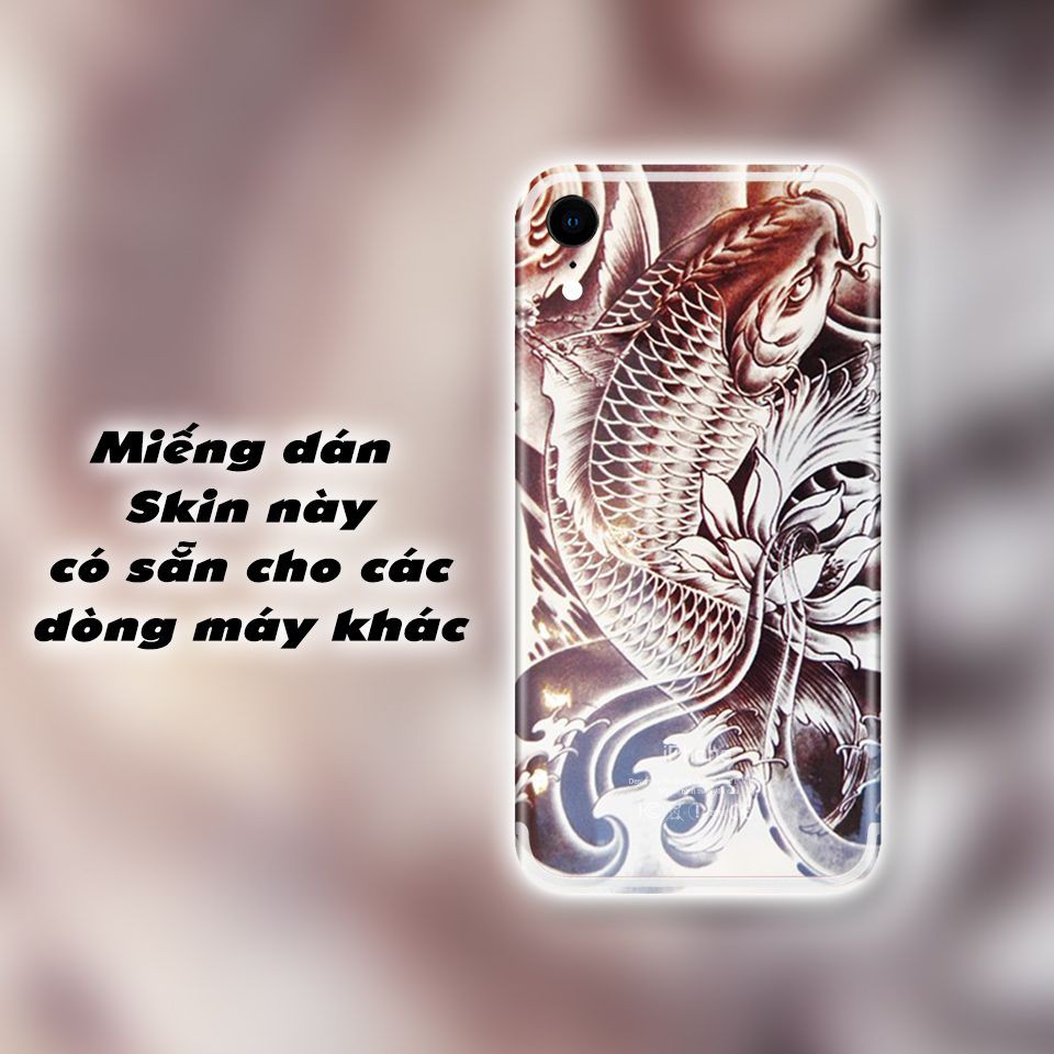 Miếng dán skin hình Cá chép hóa rồng (Mã: CHR004) cho iPhone ( có đủ mã máy )