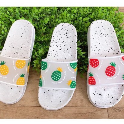 Dép quai ngang 3 màu hoạ tiết dứa đáng yêu chống trơn trượt