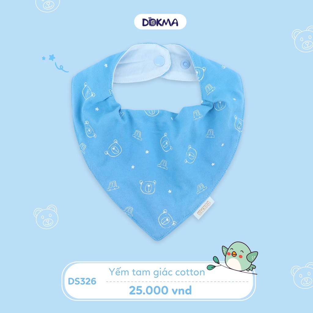 Yếm xô, khăn yếm tam giác 3 lớp dokma mềm mại