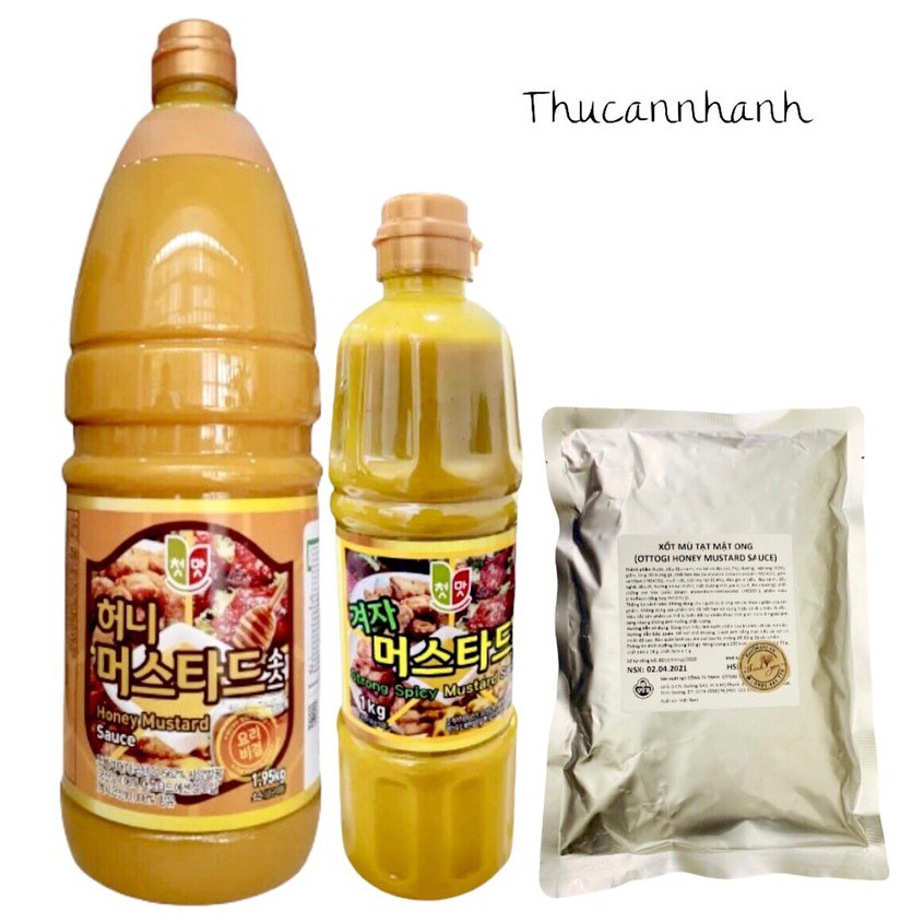 Sốt mù tạt mật ong Hàn Quốc chai 1.95kg