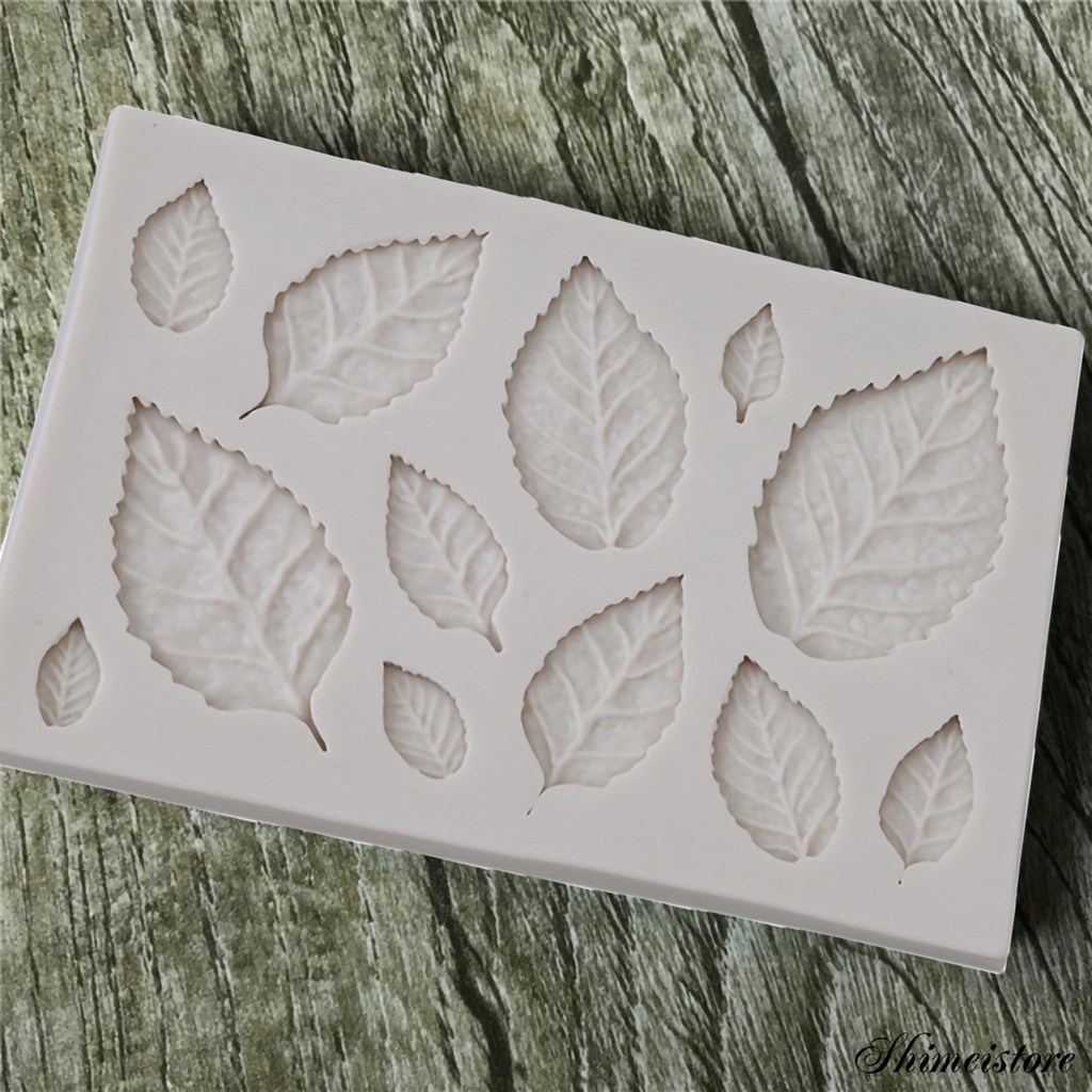 Khuôn Silicone Làm Bánh Hình Chiếc Lá Chịu Nhiệt Tốt Tiện Dụng