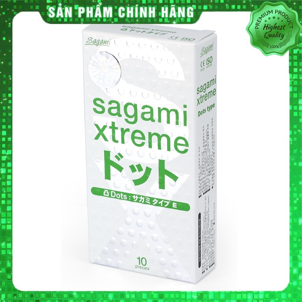Bao Cao Su Gân gai 10 chiếc Sagami Extreme White - thương hiệu Nhật Bản