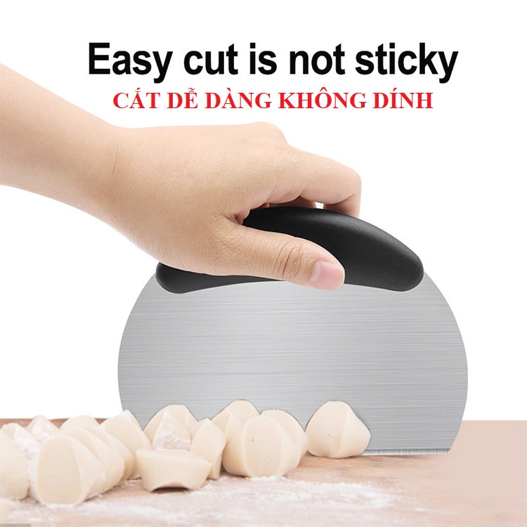 Dụng cụ cắt xắt bột, bánh mì, củ, quả bằng thép không gỉ cán nhựa dễ cầm - 846