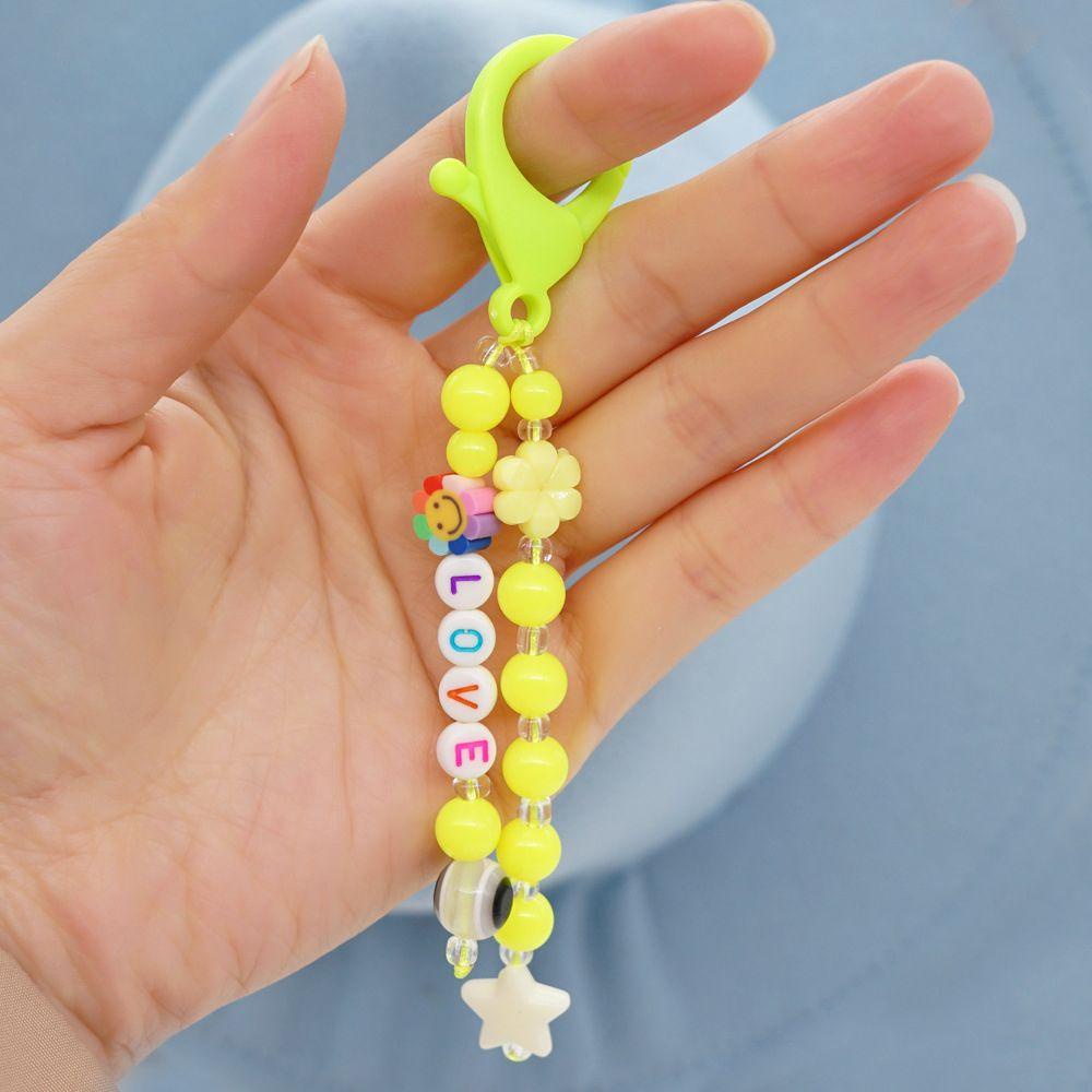 Móc Khóa Xỏ Hạt 15H Họa Tiết Hoạt Hình Phong Cách Bohemia Dễ Thương Dùng Làm Quà Tặng /