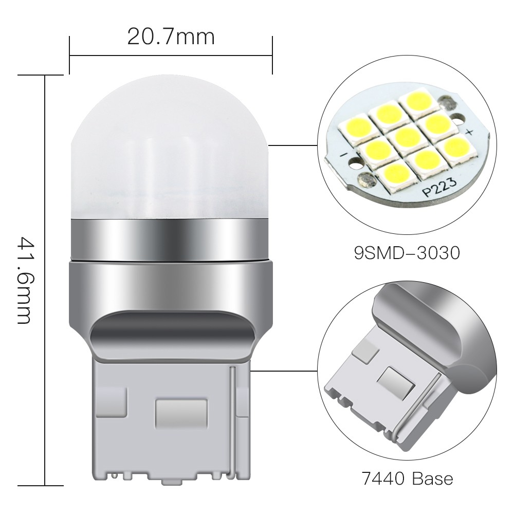 Led stop 1157 đèn stop chống nước chân tròn và chân dẹp T20 đỏ tươi cho ô tô và xe máy.