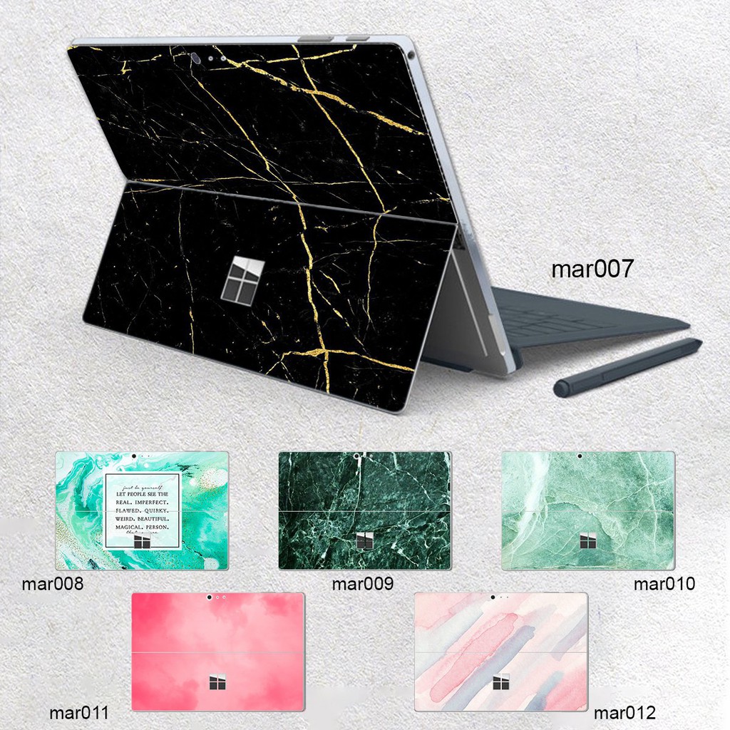 Skin dán hình vân Marble x02 cho Surface Go, Pro 2, Pro 3, Pro 4, Pro 5, Pro 6, Pro 7, Pro X