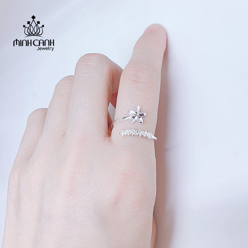 Nhẫn Bạc Nữ Hình Hoa 5 Cánh Dáng Hở Freesize - Minh Canh Jewelry