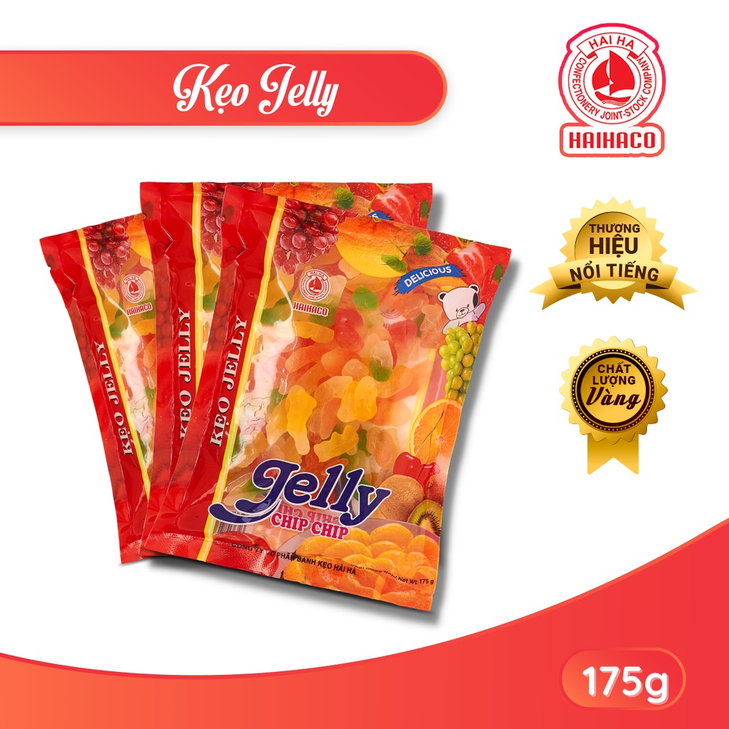 Combo 3 Kẹo Dẻo Jelly HẢI HÀ Hương Trái Cây Tổng Hợp - Túi 175g