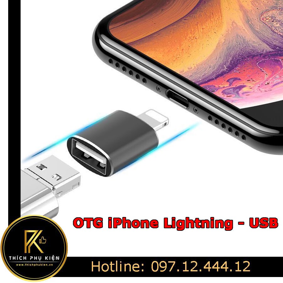 OTG Bộ chuyển đổi dữ liệu iPhone/iPad Lightning - Type C ra USB 3.0