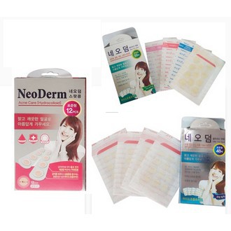 Miếng Dán Giảm Mụn Neoderm Ultra Thin Spot (Hộp 1 size-12 miếng, hộp 1 size 48 miếng, hộp 4 size 55 miếng)