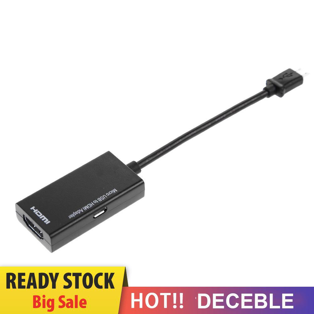 Deceble Micro USB to HDMI-compatible Adapter MHL Converter TV Monitor 1080P Audio Video Cable