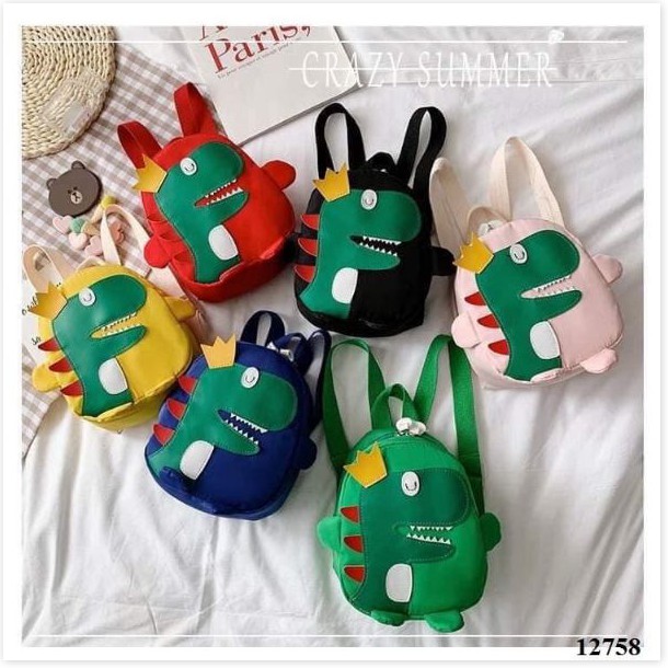 BALO KHỦNG LONG/-li /-li /-li 82k🎒Balo khủng long da PU siêu cute và đáng yêu cho các bạn Mẫu giáo nè😍Đi học mà có