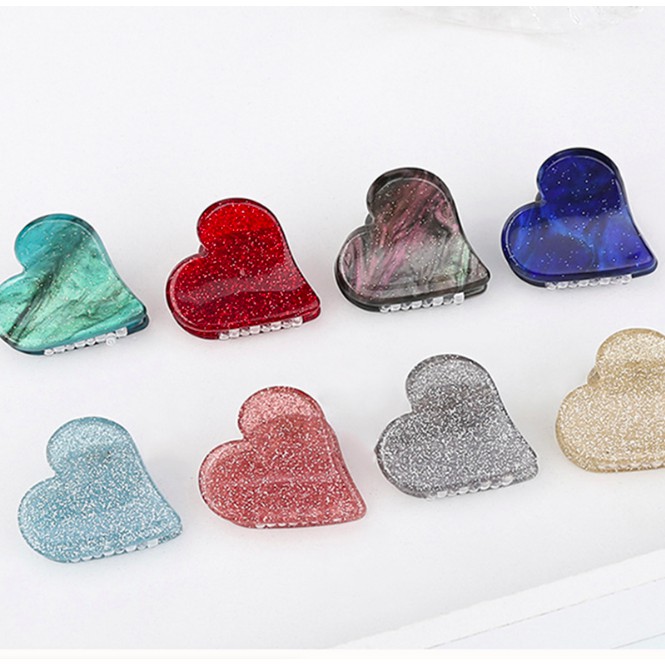 Kẹp Tóc Hình Trái Tim Nhiều Màu Tùy Chọn Xinh Xắn Phong Cách Hàn Quốc Cho Nữ