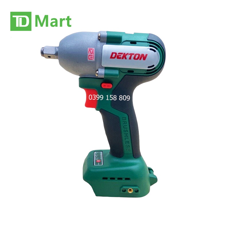 Thân Máy Siết Bulong Dekton 2in1 pin 380N.m / M21-IW380N / Motor Brushless / Chân Pin Phổ Thông Makita.