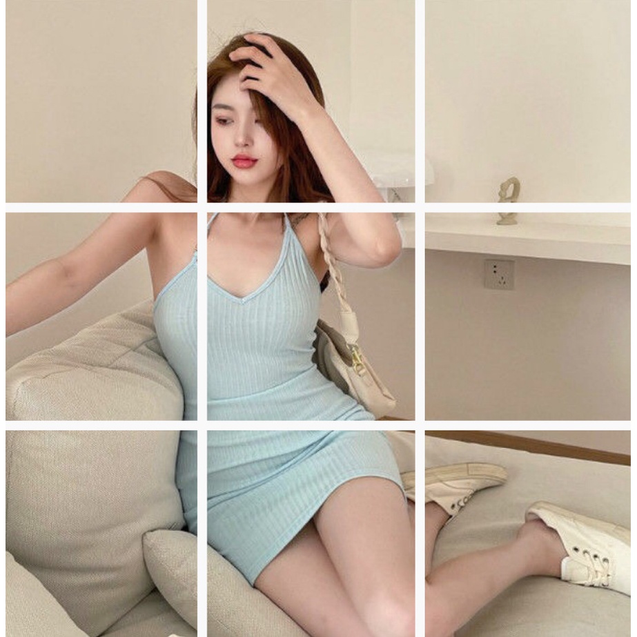 Đầm Hai Dây Dáng Ôm Thời Trang Mùa Hè Dành Cho Nữ 8337