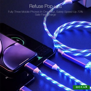 [FREESHIP] CÁP SẠC LED CHUẨN MICRO-USB, LIGHTNING, TYPE-C, 3IN1 ĐA NĂNG
