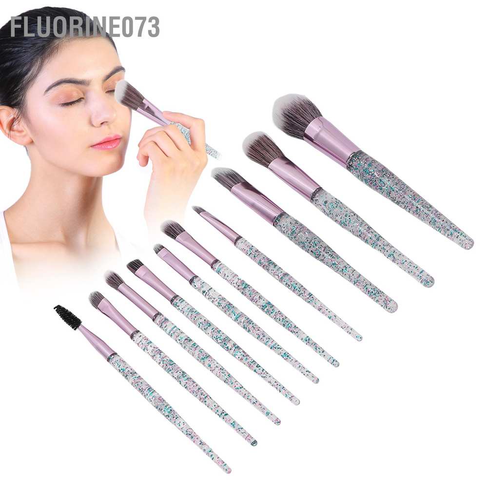 [Hàng mới về] 10 Cọ trang điểm Fluorine073 tán phấn mắt/ phấn che khuyết điểm