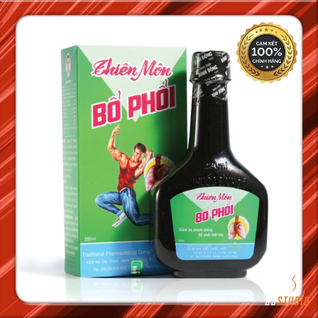 (CHÍNH HÃNG) Thiên Môn Bổ Phổi Bình Đông chai 280ml dùng trong các trường hợp ho lâu nắm , kéo dài