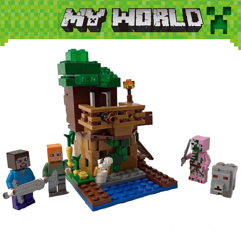 ✨Bộ Đồ Chơi Lắp Ráp Thành Phố Cây Với Cảnh Mini Làm Quà Sinh Nhật Cho Bé