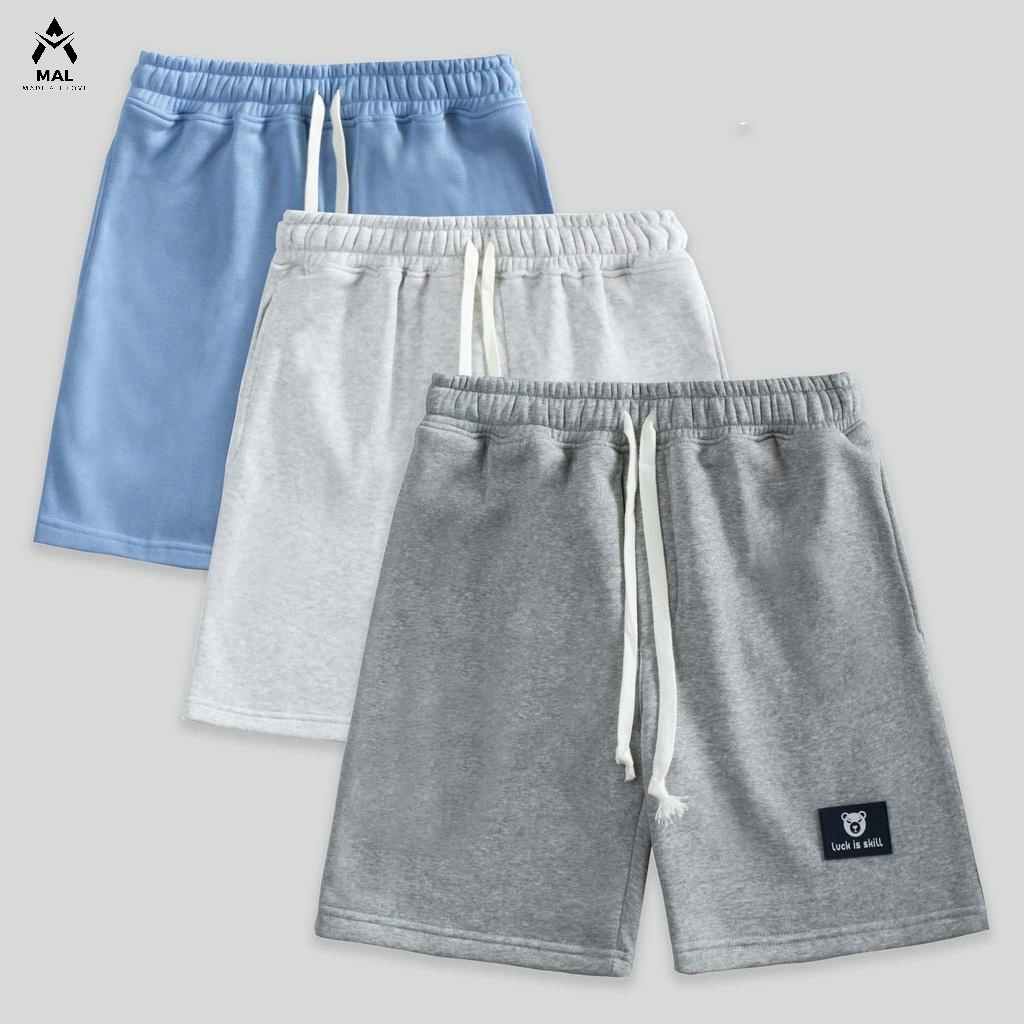 Quần Short Thun Trơn Nam Chất Nỉ Vải Dày Có Túi Trước Sau -MALQS001- MAL STORE