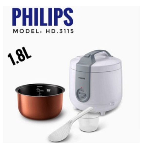 [ CHÍNH HÃNG ] NỒI CƠM ĐIỆN PHILIPS 3115 1,8L nắp Gài