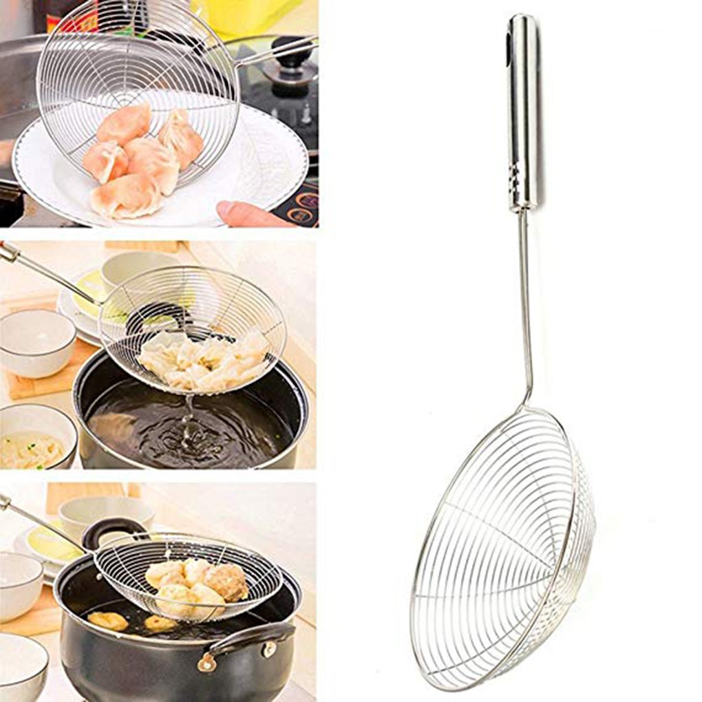Dụng cụ lưới lọc có tay cầm bằng thép không gỉ tiện dụng